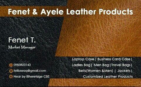 Fenet and Ayele Lether Products
